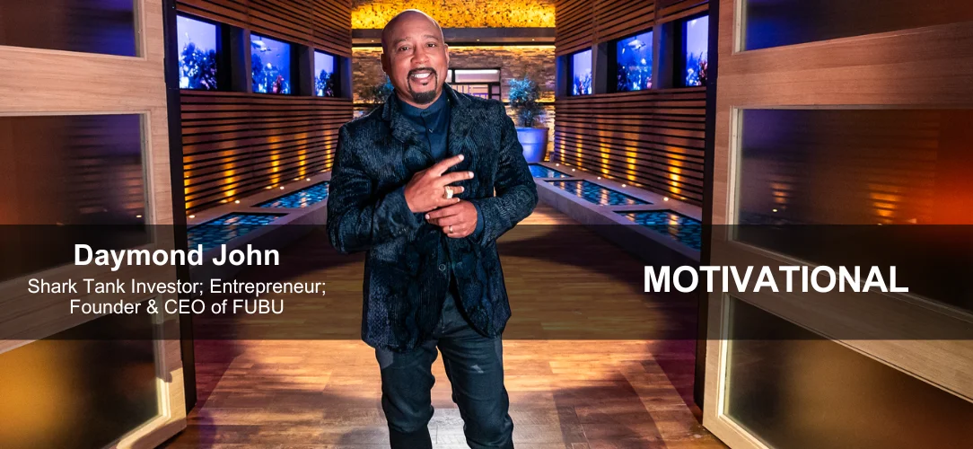 AAE books motivational speakers like Daymond John, “Shark Tank” Investor, Entrepreneur, Founder and CEO of FUBU. We can also book other  Shark Tank entrepreneurs. Contact us for speaker ideas.