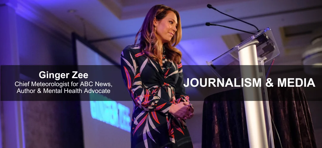 Book a journalist or media expert like Ginger Zee, ABC News Chief Meteorologist, for your next event. Ask us for a quick quote.